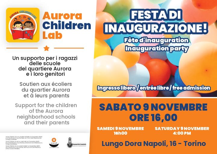 – Inaugurazione ” Spazio progetto Aurora Children Lab ”